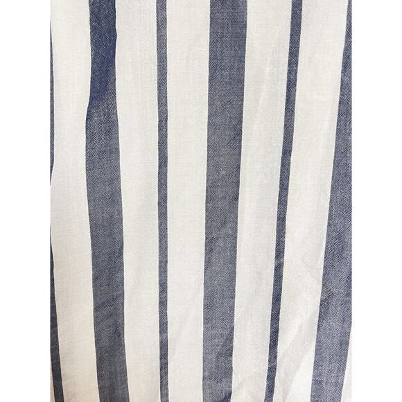 Buffalo David Bitton Top Medium Blue White Stripe Tie Front Button Shirt - Picture 3 of 6